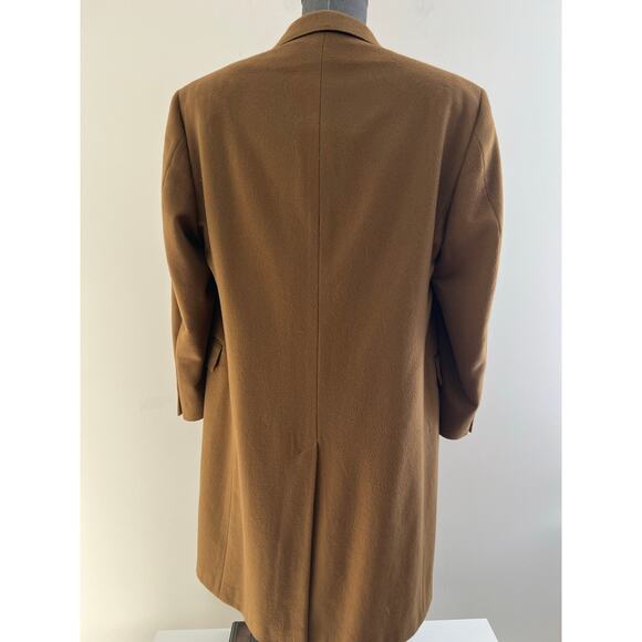 Hickey Freeman 3 Button Long Overcoat Vicuña Color Size 40 SG - Picture 10 of 16